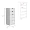 Tuhome Basilea 5 Drawers Tall Dresser, Pull Out System, White CLB8974 - alternate 3